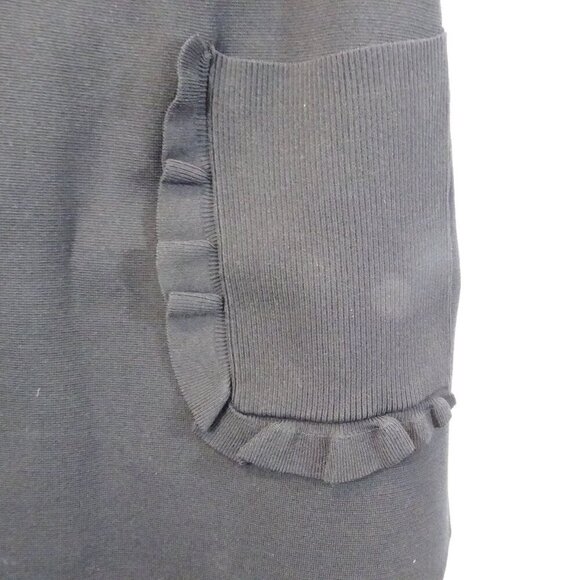 Sandro Paris Black Skirt size 1 Ruffled Pockets Detail A-Line Short - Picture 2 of 6